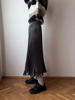 metalic pleated skirt