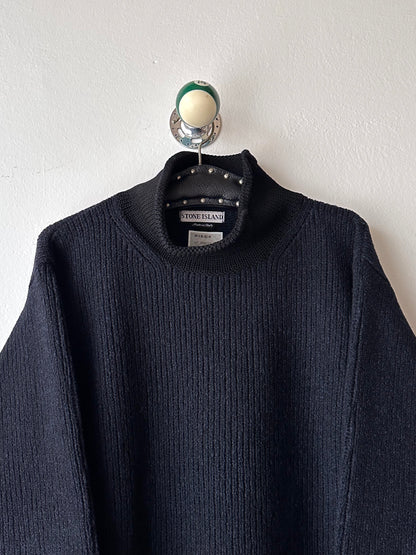 1999's AW 90's Stone Island  Wool knit jumper Massimo osti Paul Harvey マッシモオスティ Vintage ストーンアイランド Toto Praha Antique shop Vintage clothing store Made in Italy プラハ 古着屋 ヴィンテージ ユーロ古着 ヨーロッパ古着 古着卸