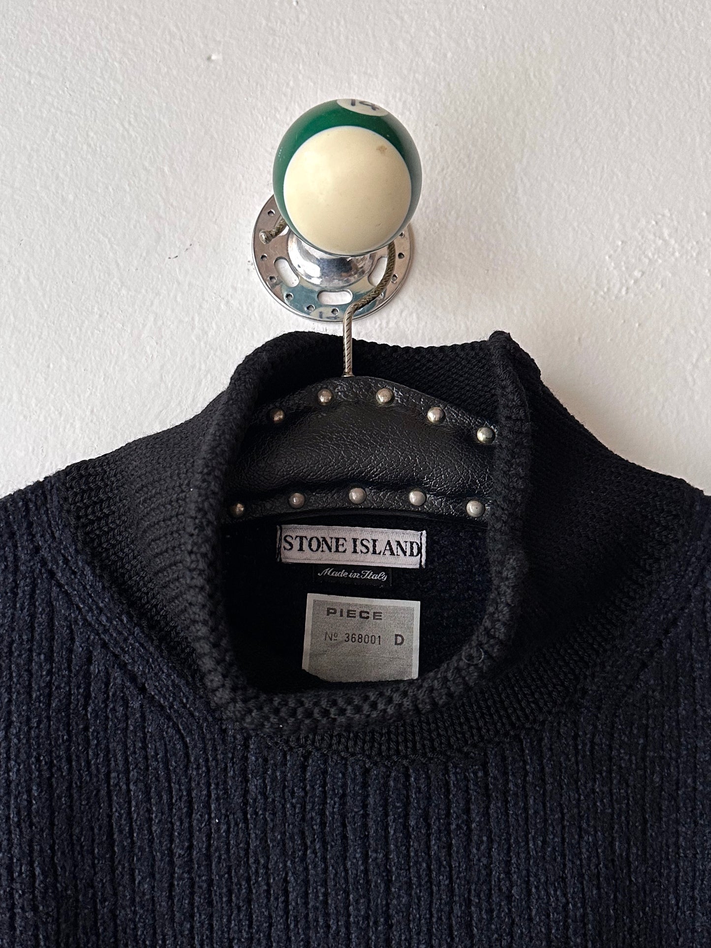 1999's AW 90's Stone Island  Wool knit jumper Massimo osti Paul Harvey マッシモオスティ Vintage ストーンアイランド Toto Praha Antique shop Vintage clothing store Made in Italy プラハ 古着屋 ヴィンテージ ユーロ古着 ヨーロッパ古着 古着卸