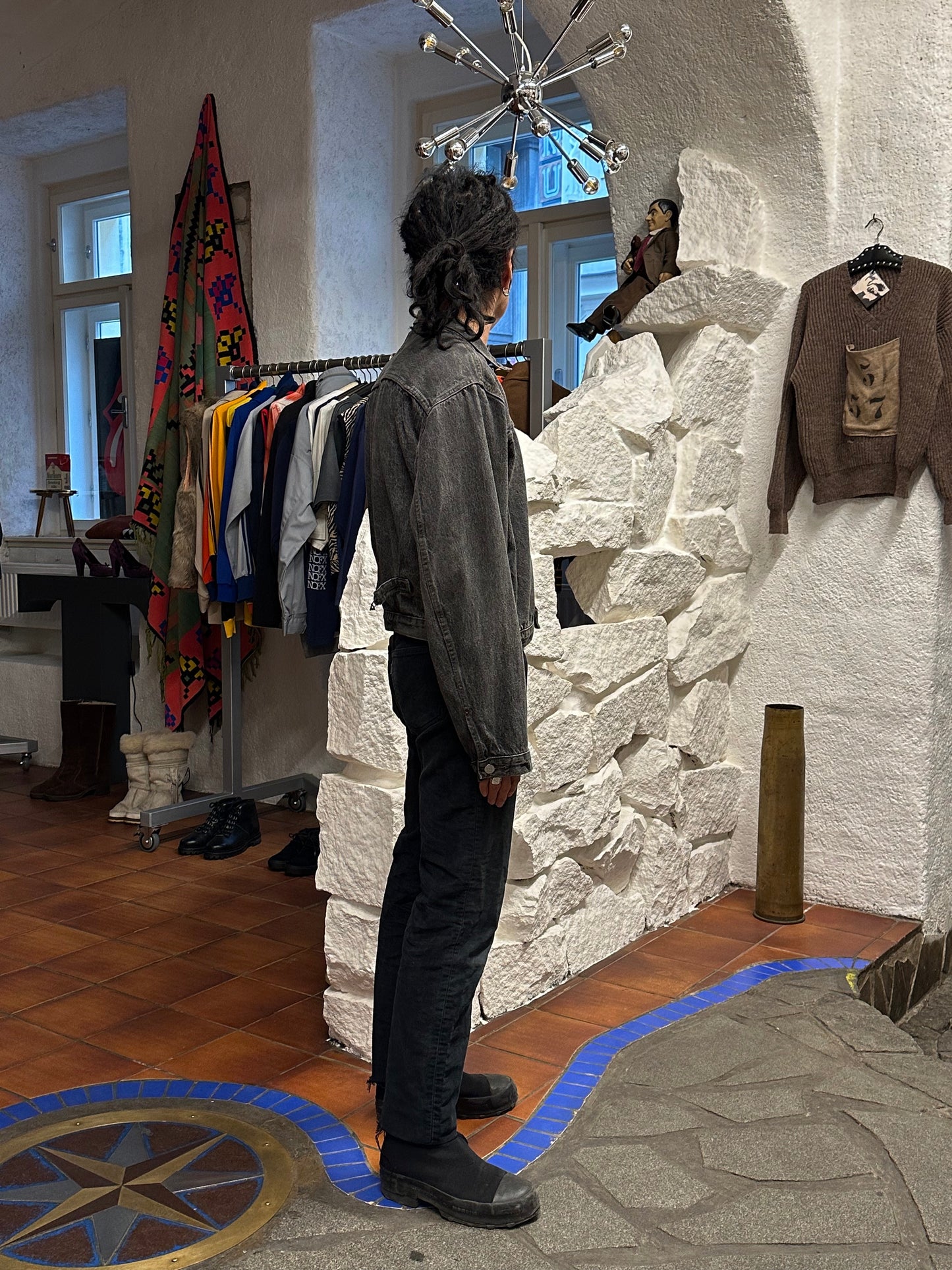 Levi's 70501 01 Type 1st Europe ヨーロッパ企画 リーバイス  1980's 88's 80年代 Black denim ファースト Gジャン Vintage ヴィンテージ Toto Praha Prague Vintage store 古着屋 古着 Vintage clothing ユーロ古着 ヨーロッパ古着 レア ブラックデニム 