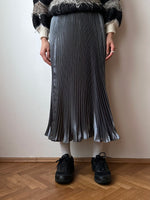 metalic pleated skirt