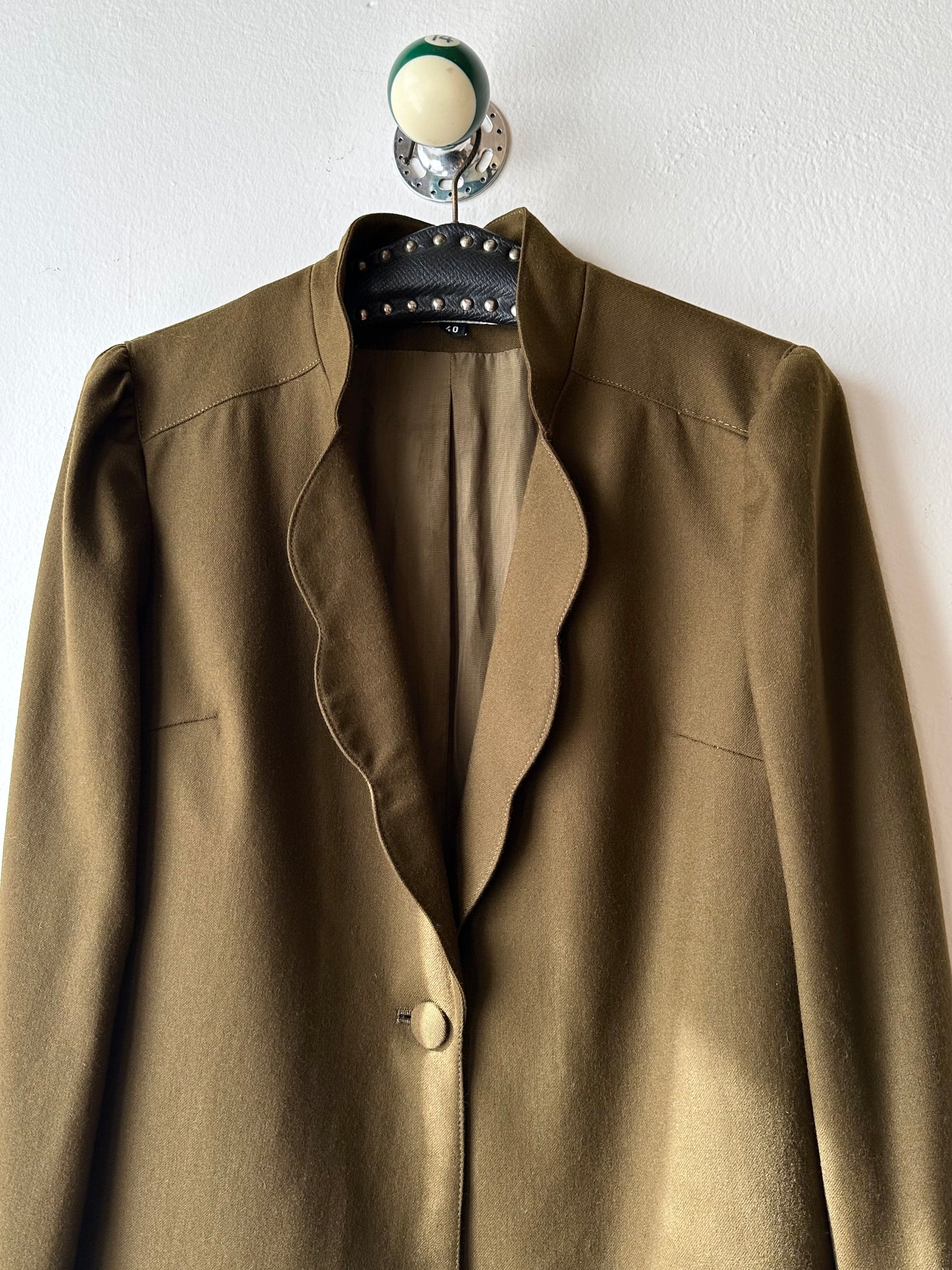 Emmanuelle Khanh olive brown jacket