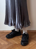 metalic pleated skirt