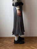 metalic pleated skirt