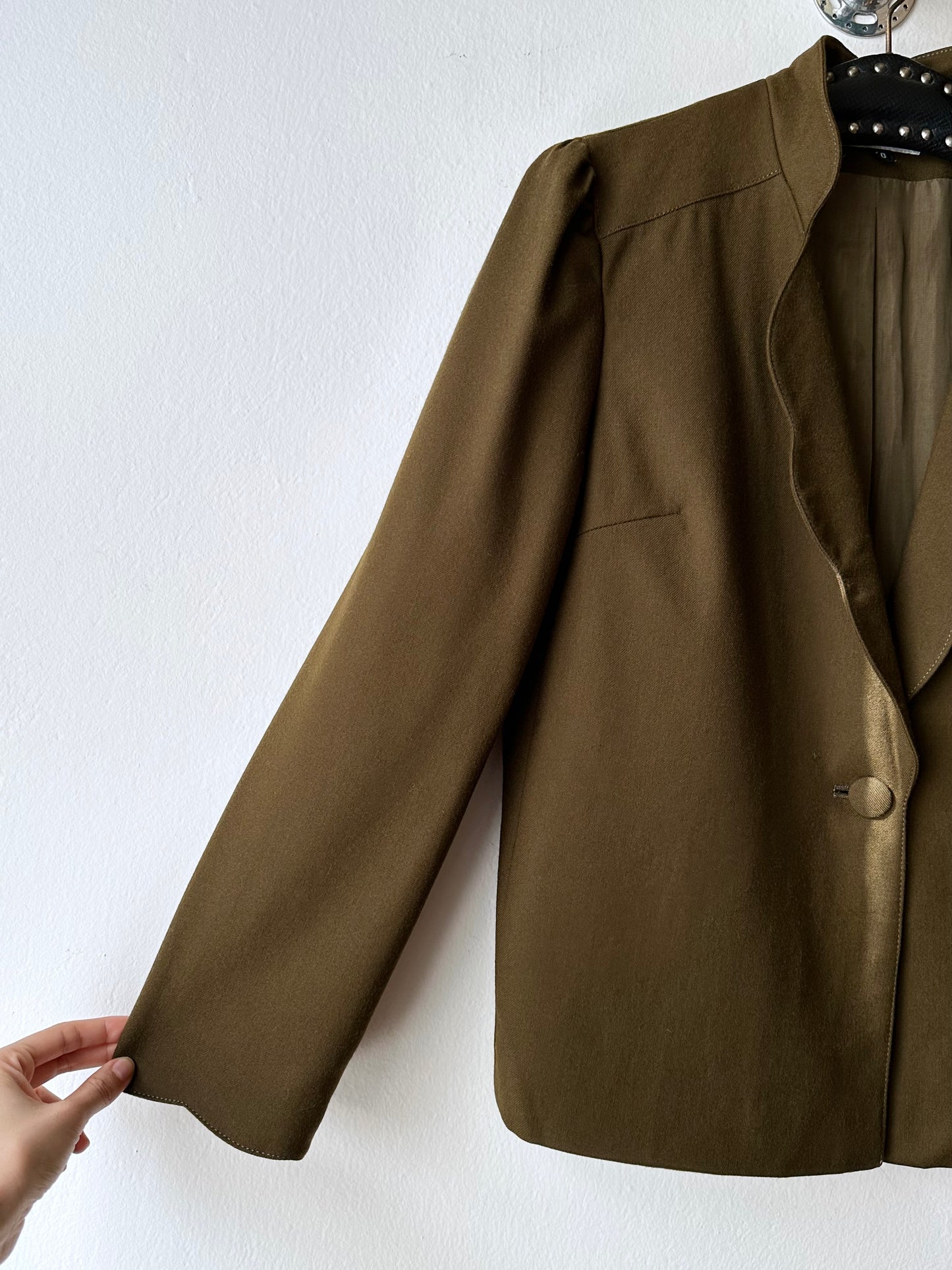 Emmanuelle Khanh olive brown jacket