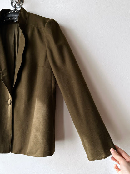 Emmanuelle Khanh olive brown jacket