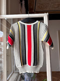 80's modern striped sweater