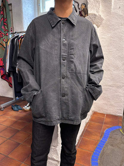 Vintage German black HBT work jkt