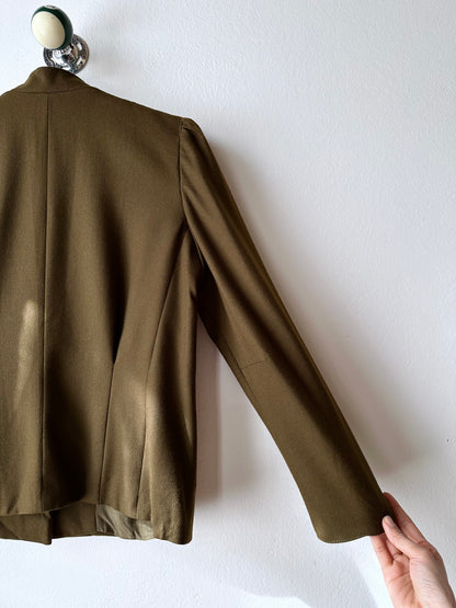 Emmanuelle Khanh olive brown jacket