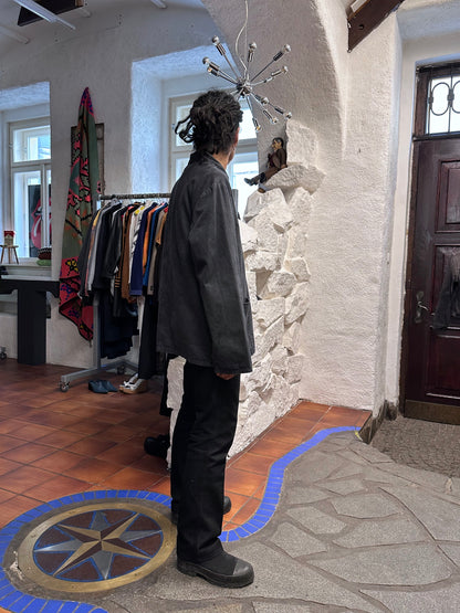 Vintage German black HBT work jkt