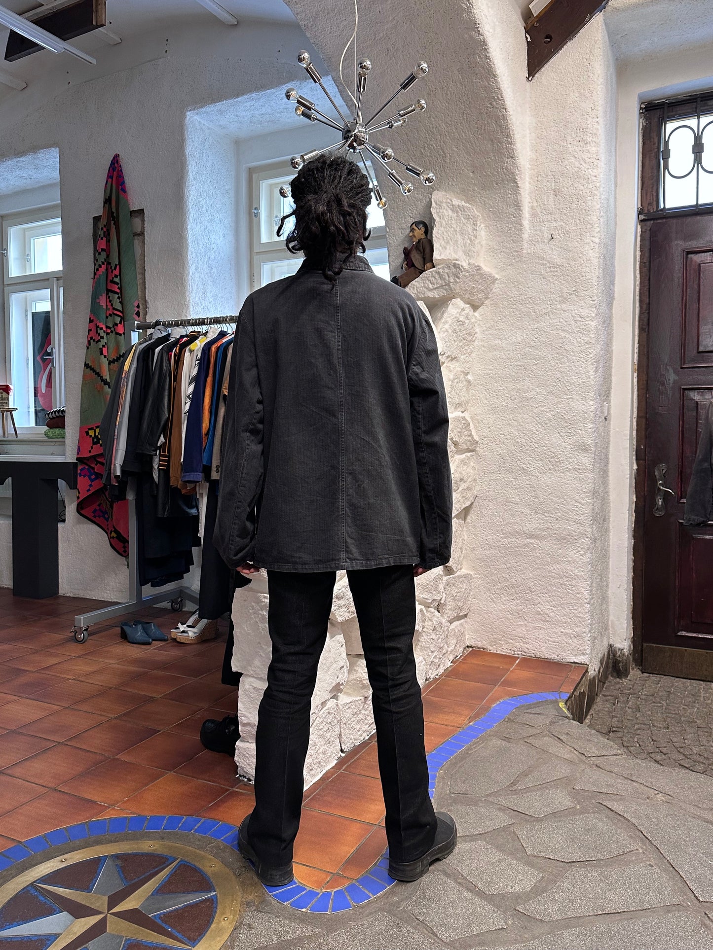 Vintage German black HBT work jkt