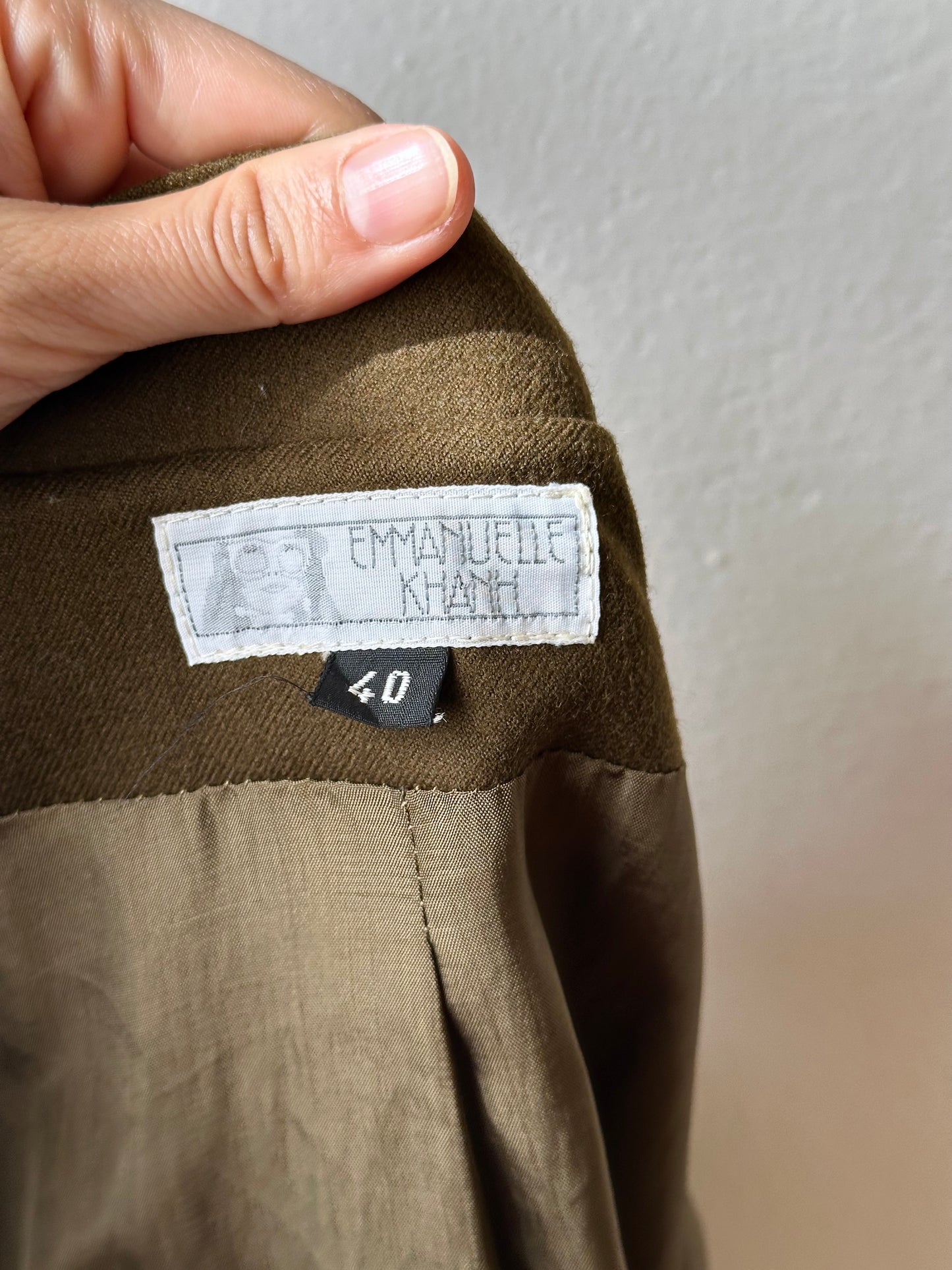 Emmanuelle Khanh olive brown jacket