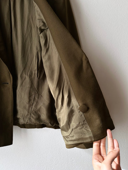 Emmanuelle Khanh olive brown jacket