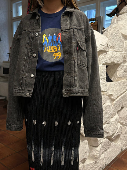 Levi's 70501 01 Type 1st Europe ヨーロッパ企画 リーバイス  1980's 88's 80年代 Black denim ファースト Gジャン Vintage ヴィンテージ Toto Praha Prague Vintage store 古着屋 古着 Vintage clothing ユーロ古着 ヨーロッパ古着 レア ブラックデニム 