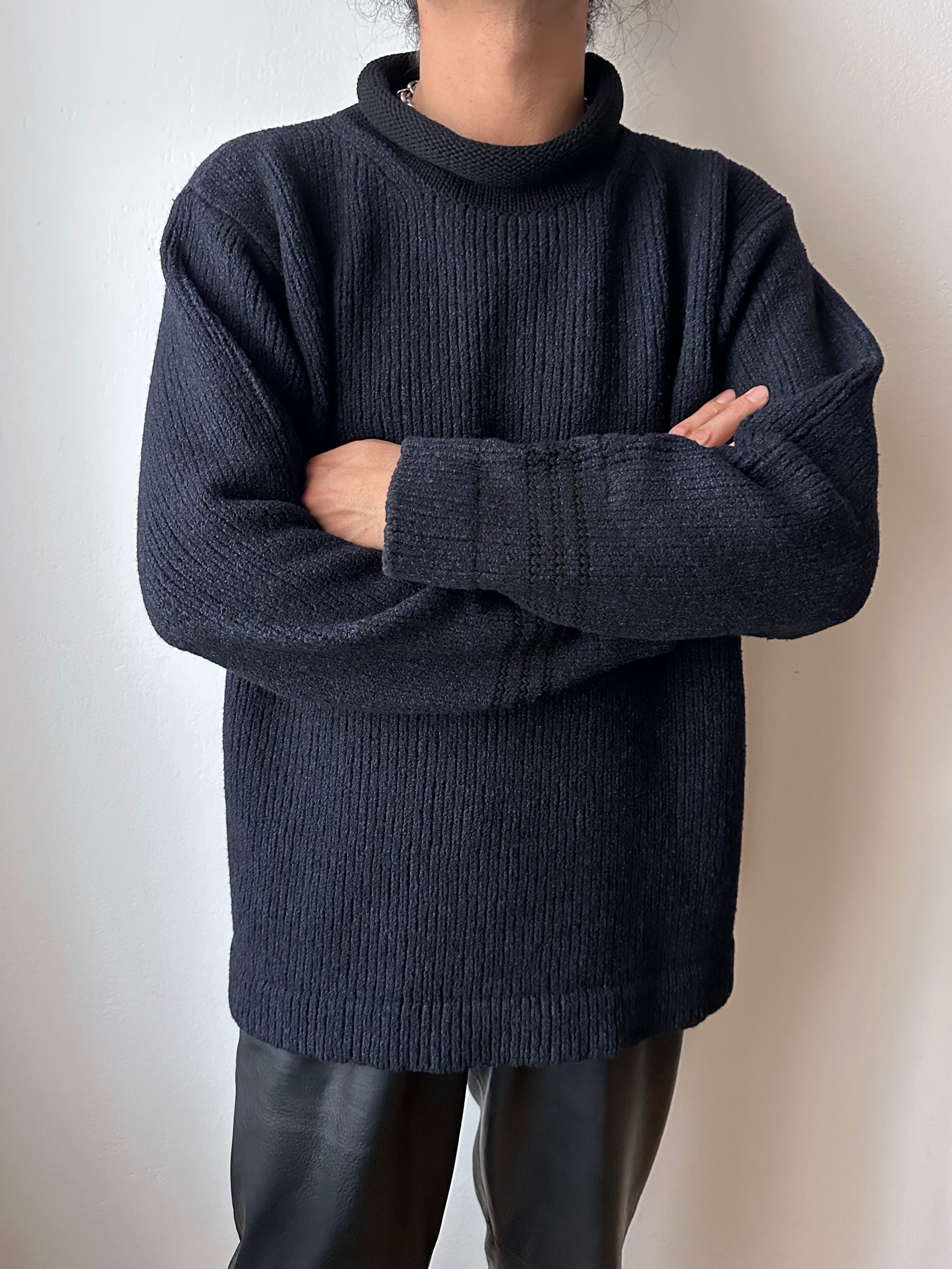 1999's AW 90's Stone Island  Wool knit jumper Massimo osti Paul Harvey マッシモオスティ Vintage ストーンアイランド Toto Praha Antique shop Vintage clothing store Made in Italy プラハ 古着屋 ヴィンテージ ユーロ古着 ヨーロッパ古着 古着卸