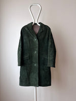 70-80s green suede coat