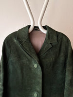 70-80s green suede coat