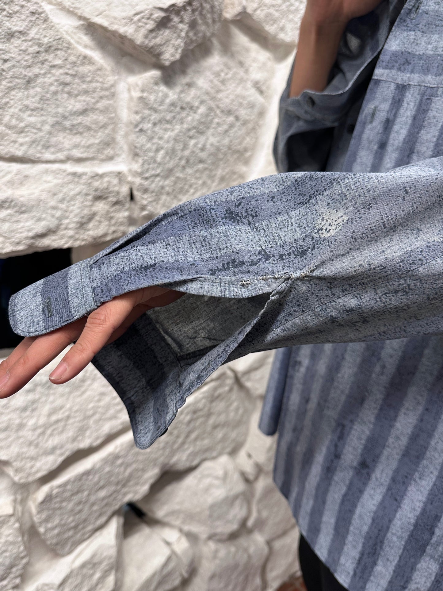 80s German striped shirt