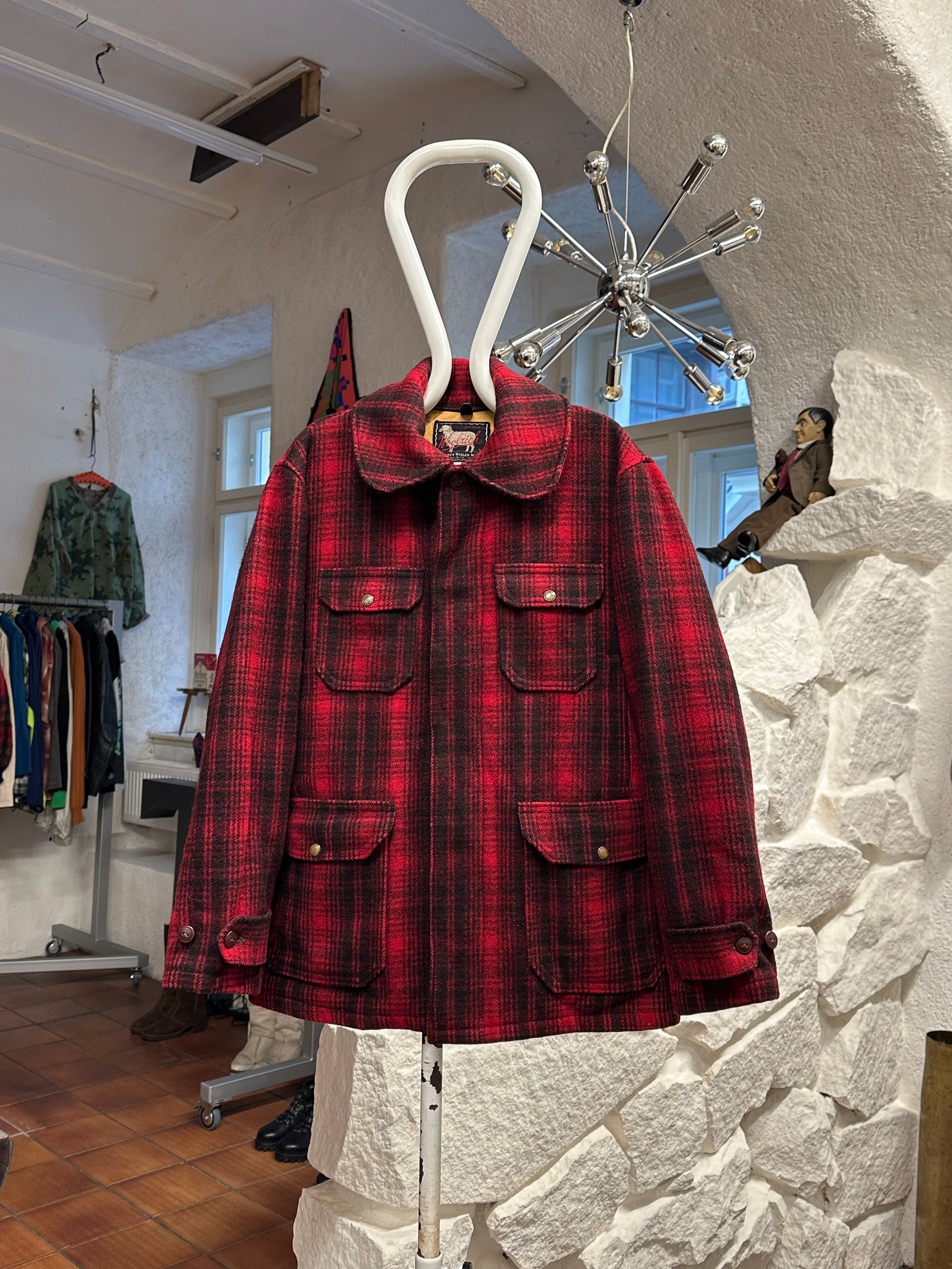 Woolrich Hunting Jacket 50's 60's mackinaw マッキノウ ハンティング Toto Praha Prague プラハ 古着屋 古着 Vintage store Vintage clothing ウールリッチ ハンティングジャケット 50年代 60年代 Made in USA アメリカ古着 ヴィンテージ ユーロ古着 ヨーロッパ古着 Wool Jacket Coat