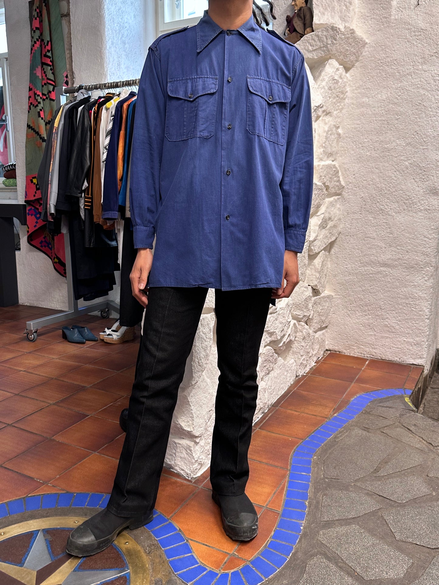 1950s French army cotton shirt