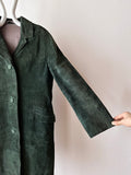 70-80s green suede coat