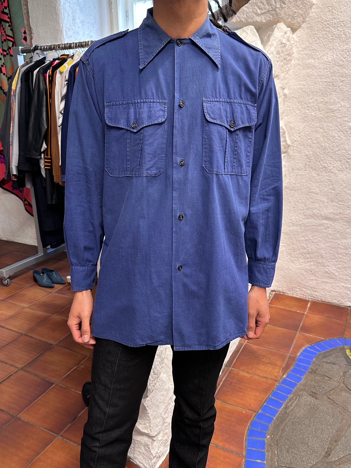 1950s French army cotton shirt