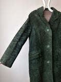 70-80s green suede coat