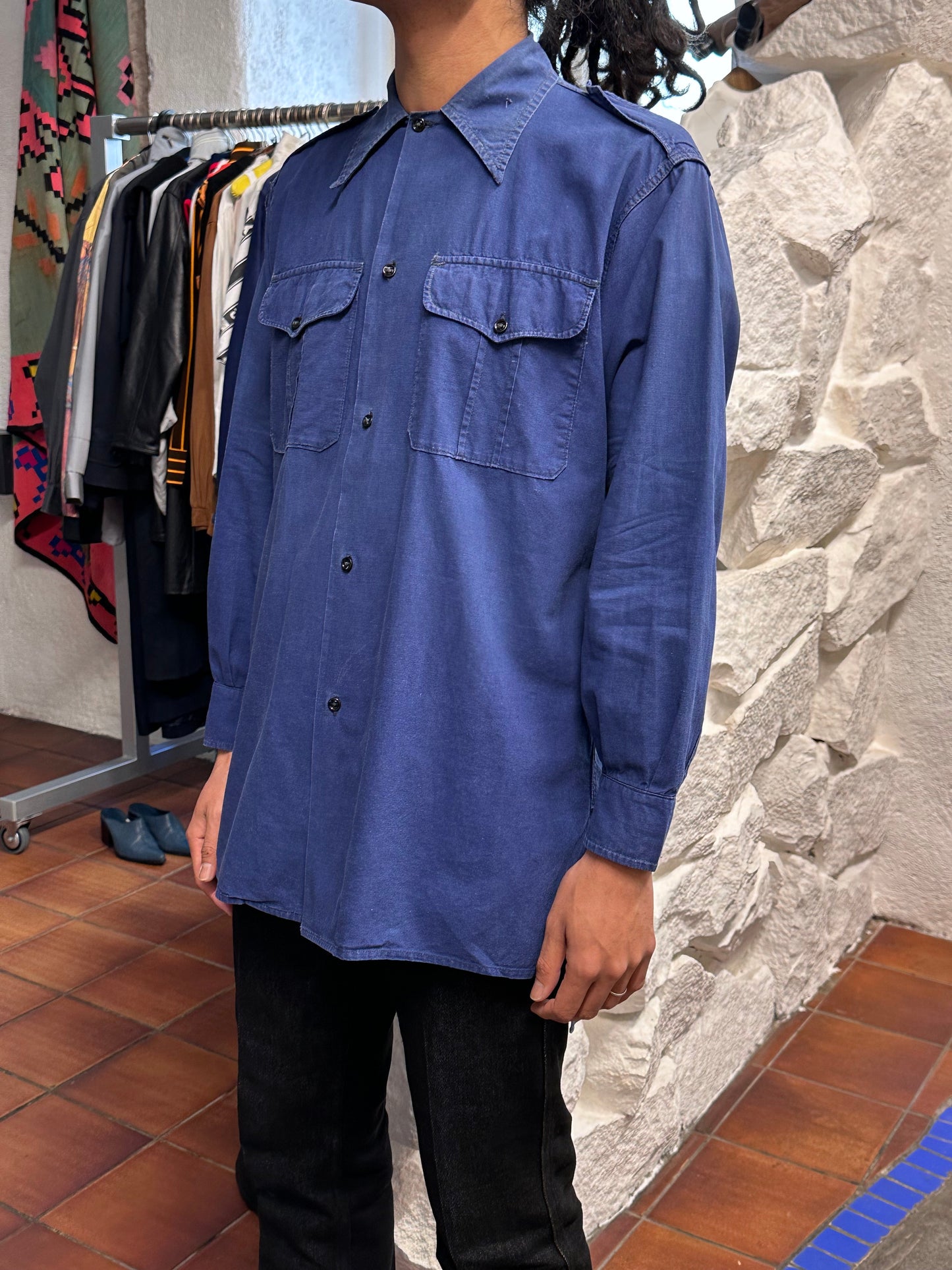 1950s French army cotton shirt