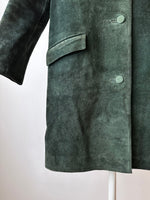 70-80s green suede coat