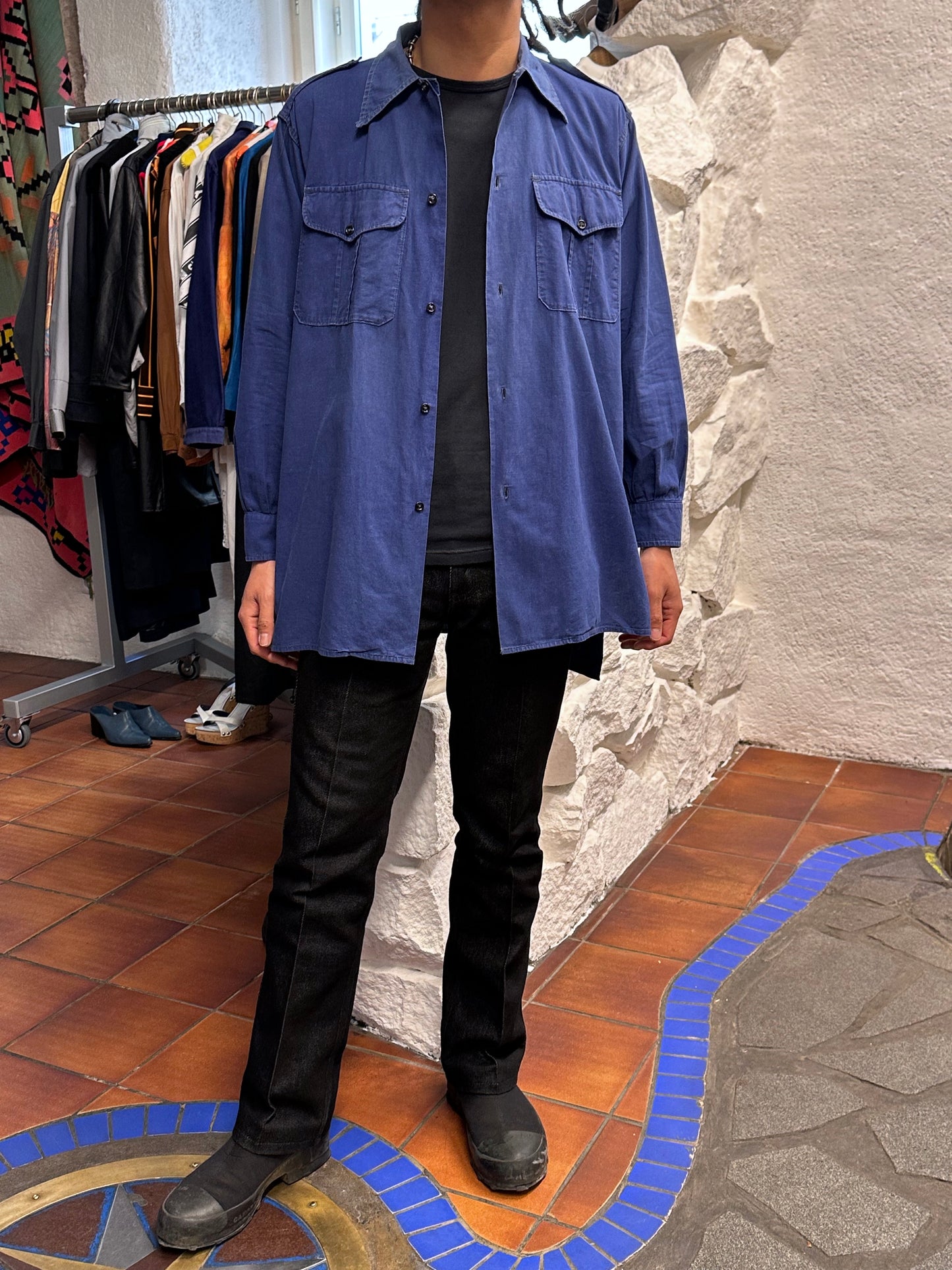 1950s French army cotton shirt