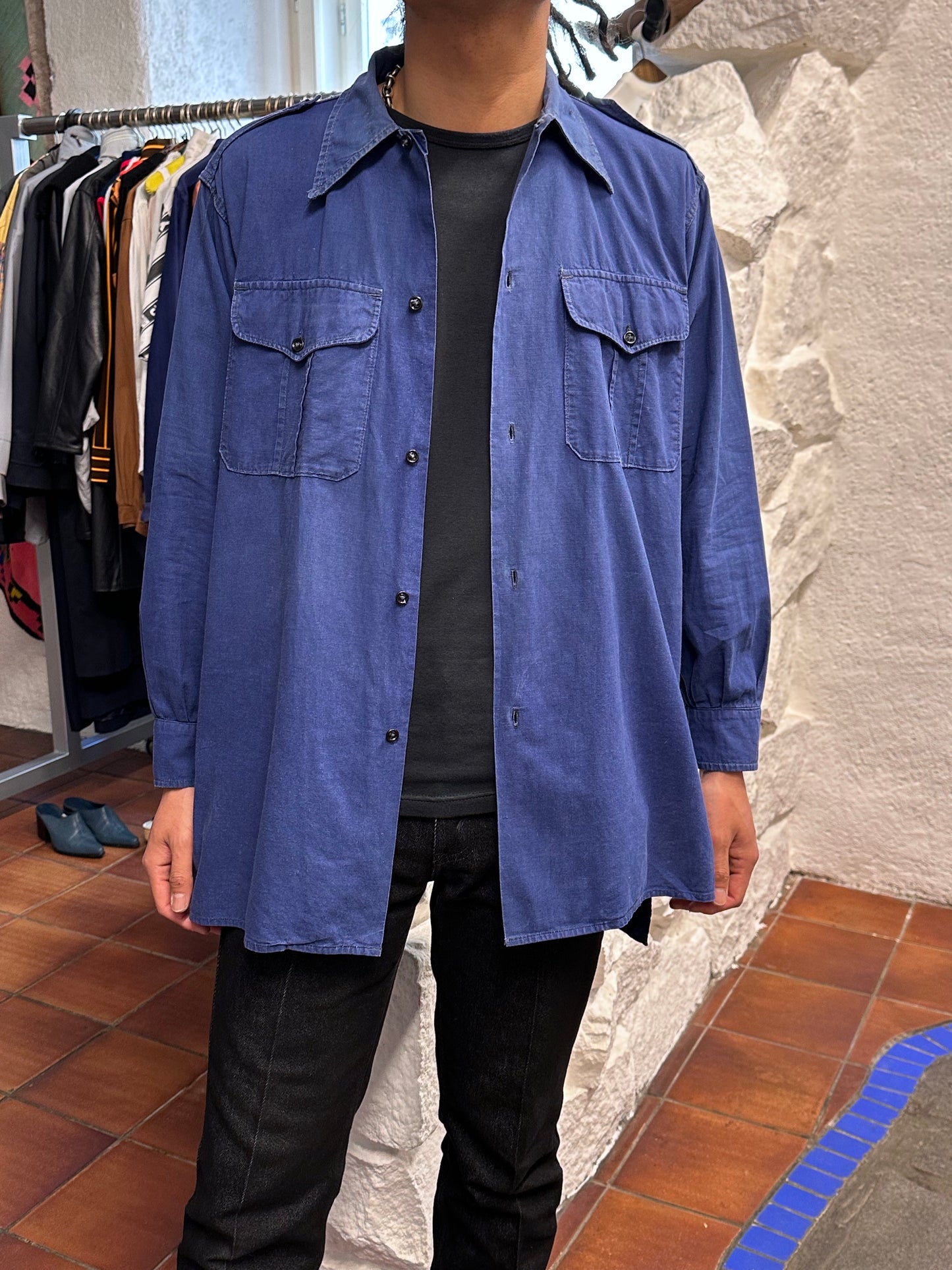 1950s French army cotton shirt