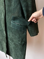 70-80s green suede coat