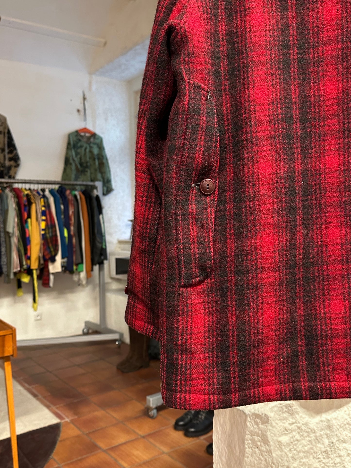 Woolrich Hunting Jacket 50's 60's mackinaw マッキノウ ハンティング Toto Praha Prague プラハ 古着屋 古着 Vintage store Vintage clothing ウールリッチ ハンティングジャケット 50年代 60年代 Made in USA アメリカ古着 ヴィンテージ ユーロ古着 ヨーロッパ古着 Wool Jacket Coat