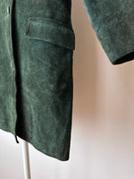 70-80s green suede coat