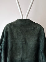 70-80s green suede coat