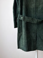 70-80s green suede coat