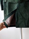 70-80s green suede coat