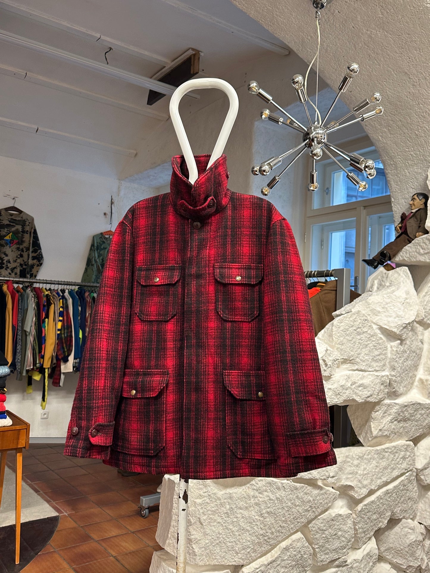 Woolrich Hunting Jacket 50's 60's mackinaw マッキノウ ハンティング Toto Praha Prague プラハ 古着屋 古着 Vintage store Vintage clothing ウールリッチ ハンティングジャケット 50年代 60年代 Made in USA アメリカ古着 ヴィンテージ ユーロ古着 ヨーロッパ古着 Wool Jacket Coat