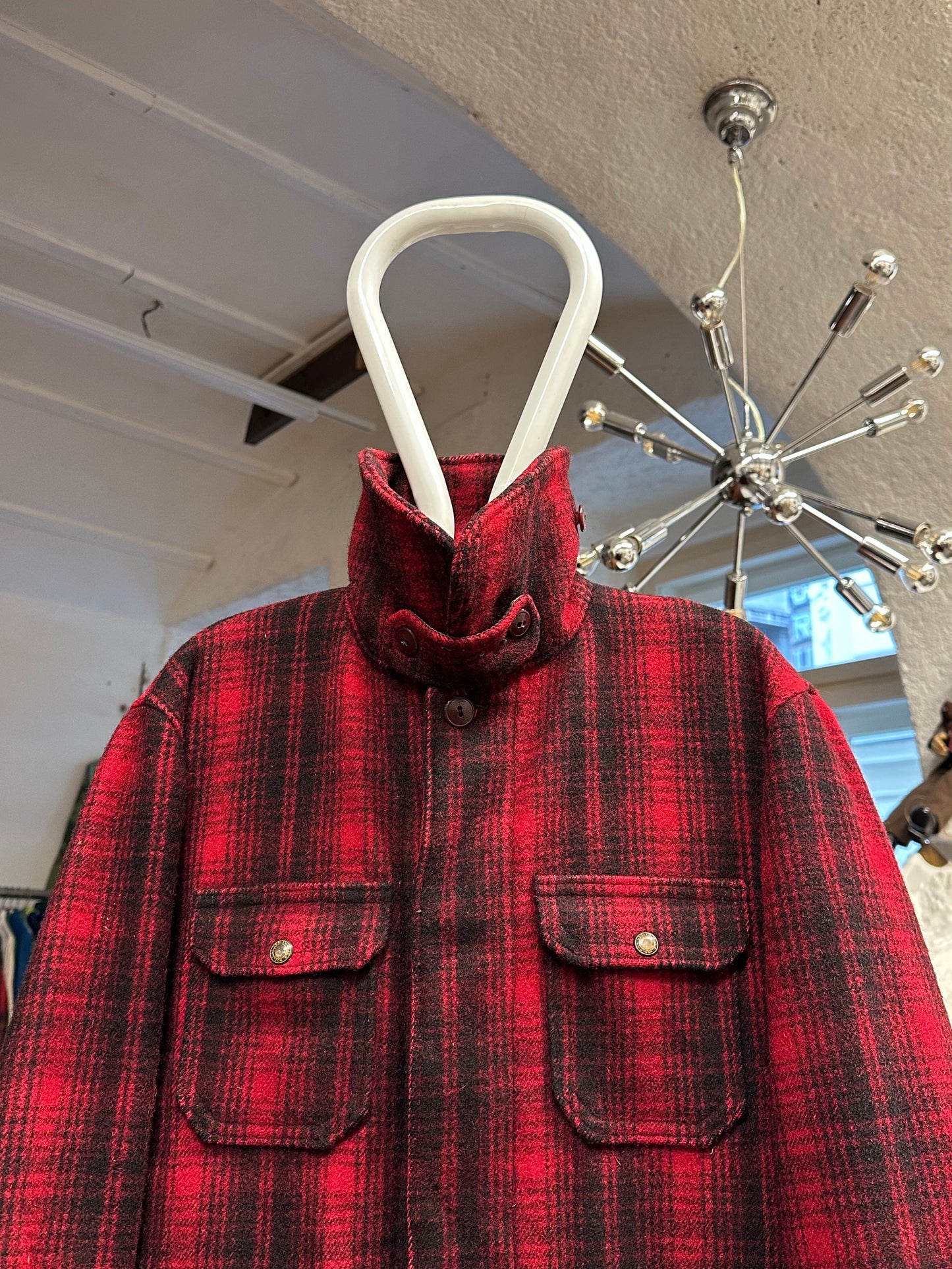 Woolrich Hunting Jacket 50's 60's mackinaw マッキノウ ハンティング Toto Praha Prague プラハ 古着屋 古着 Vintage store Vintage clothing ウールリッチ ハンティングジャケット 50年代 60年代 Made in USA アメリカ古着 ヴィンテージ ユーロ古着 ヨーロッパ古着 Wool Jacket Coat