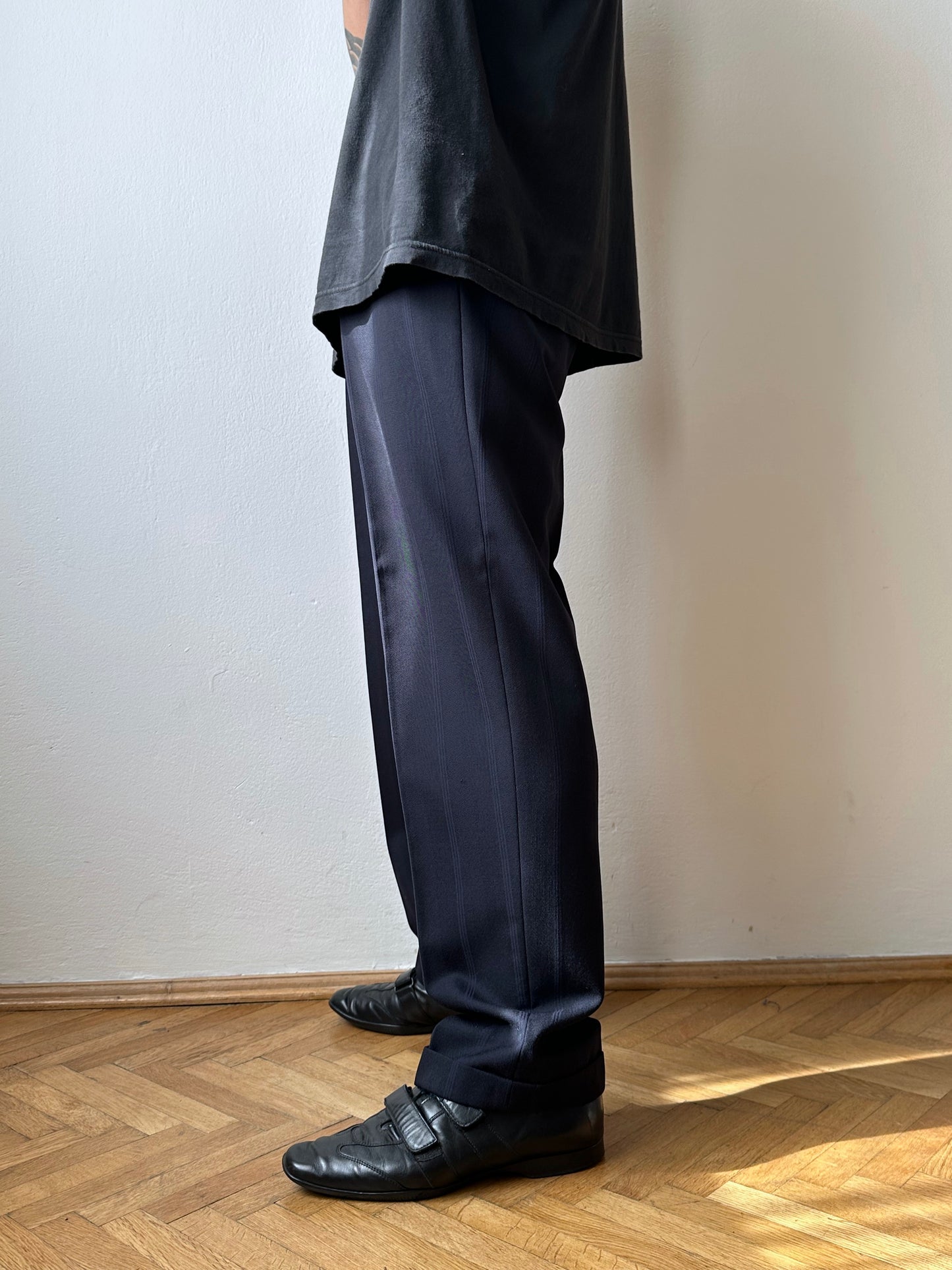 1980s German Striped Trousers - w29