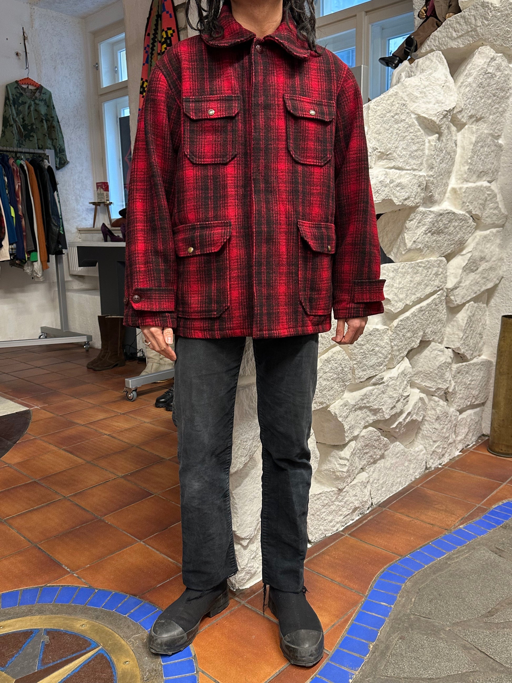 Woolrich Hunting Jacket 50's 60's mackinaw マッキノウ ハンティング Toto Praha Prague プラハ 古着屋 古着 Vintage store Vintage clothing ウールリッチ ハンティングジャケット 50年代 60年代 Made in USA アメリカ古着 ヴィンテージ ユーロ古着 ヨーロッパ古着 Wool Jacket Coat