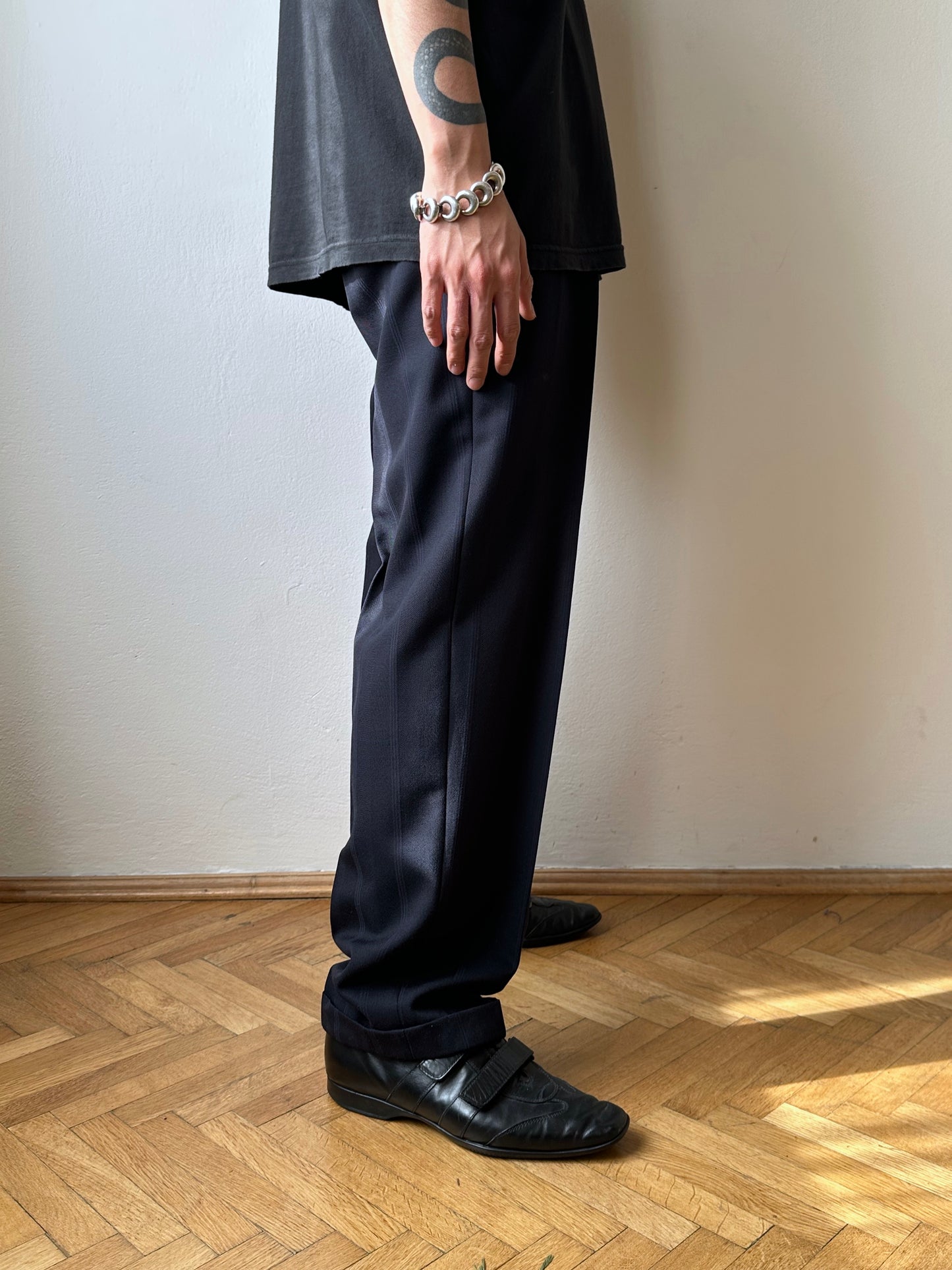 1980s German Striped Trousers - w29