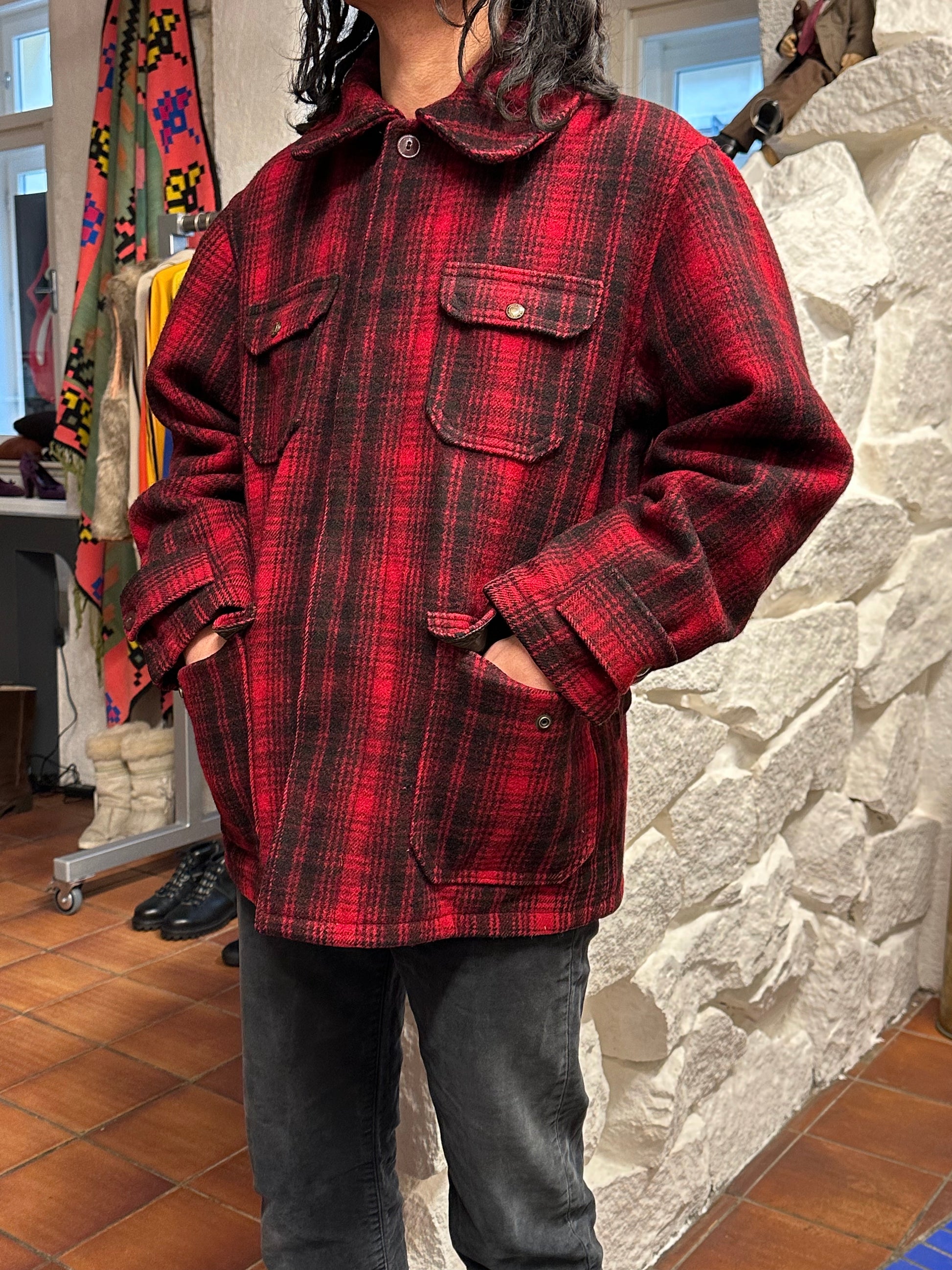 Woolrich Hunting Jacket 50's 60's mackinaw マッキノウ ハンティング Toto Praha Prague プラハ 古着屋 古着 Vintage store Vintage clothing ウールリッチ ハンティングジャケット 50年代 60年代 Made in USA アメリカ古着 ヴィンテージ ユーロ古着 ヨーロッパ古着 Wool Jacket Coat