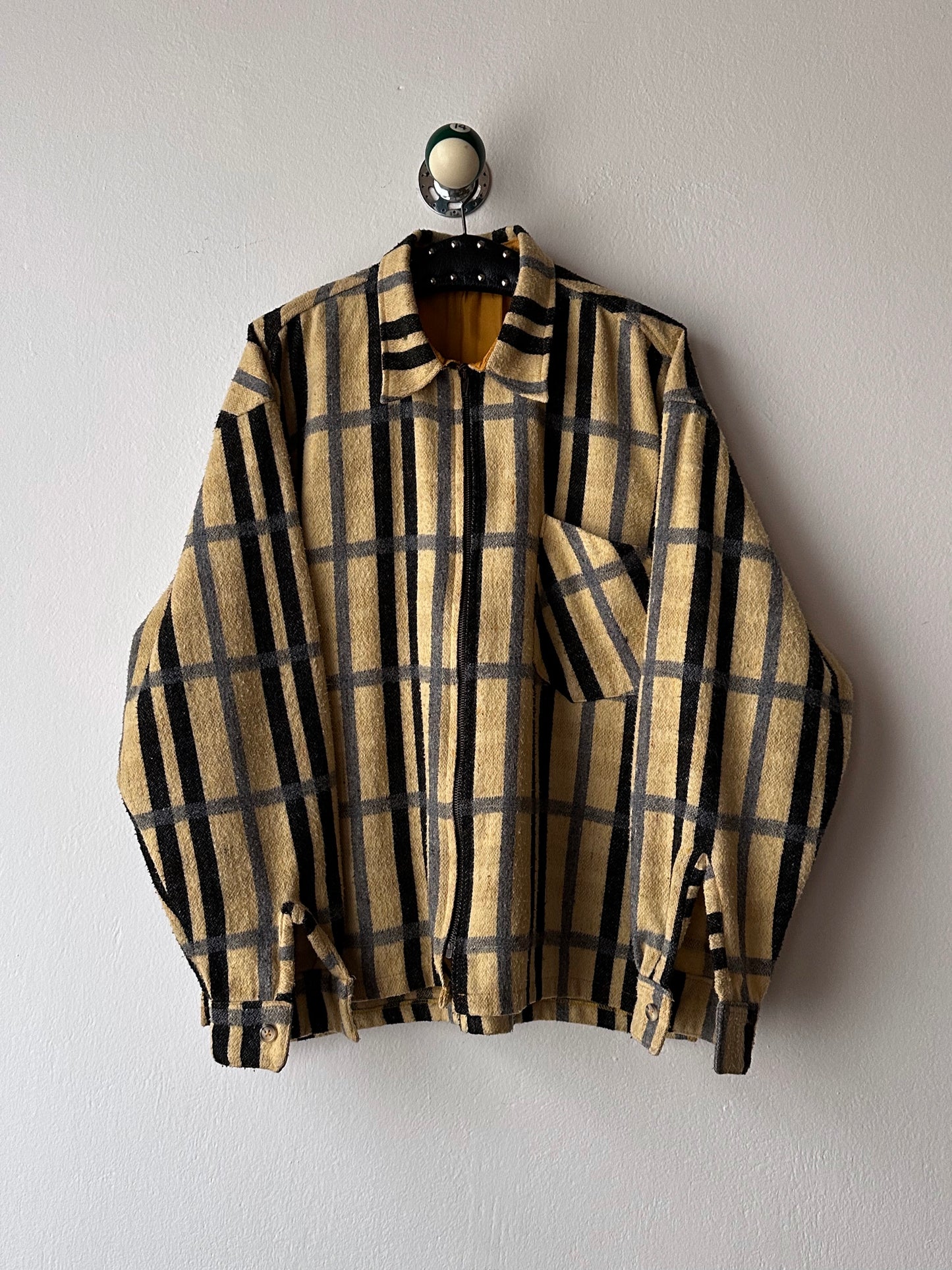70s Handmade zip-up shirt
