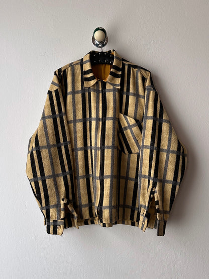 70s Handmade zip-up shirt