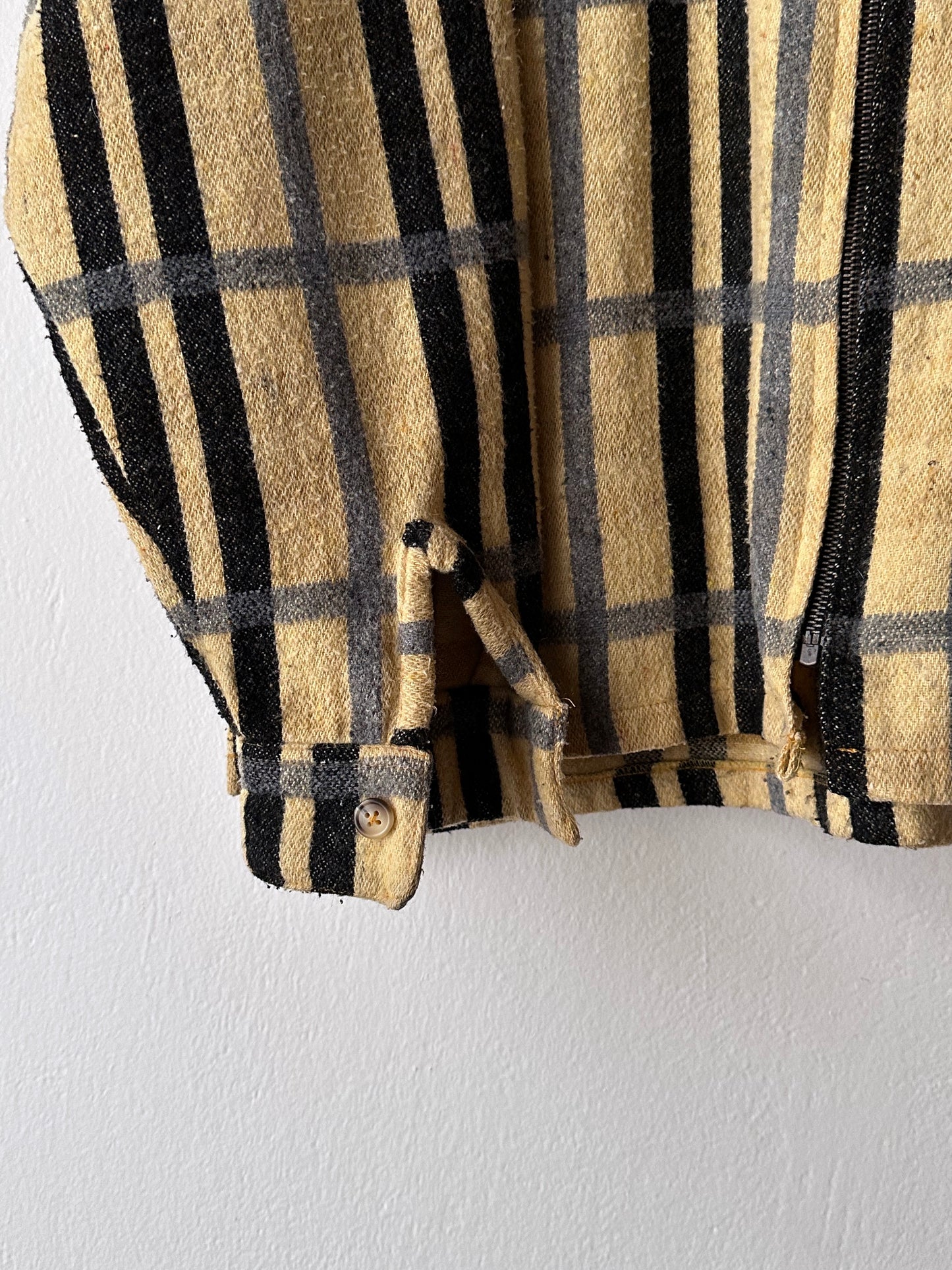 70s Handmade zip-up shirt