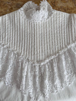 lace blouse antique vintage cotton white shirt アンティークレース レース レースブラウス ブラウス シャツ バテンレース