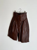 80s SARDAR London leather shorts