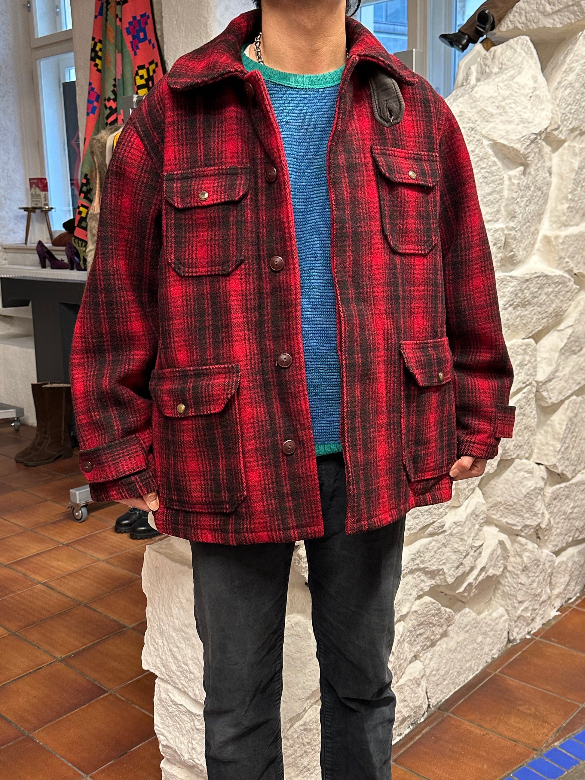 Woolrich Hunting Jacket 50's 60's mackinaw マッキノウ ハンティング Toto Praha Prague プラハ 古着屋 古着 Vintage store Vintage clothing ウールリッチ ハンティングジャケット 50年代 60年代 Made in USA アメリカ古着 ヴィンテージ ユーロ古着 ヨーロッパ古着 Wool Jacket Coat