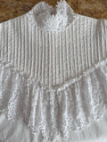 lace blouse antique vintage cotton white shirt アンティークレース レース レースブラウス ブラウス シャツ バテンレース